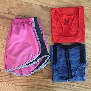Nike Dri-Fit Bundle - Small - Shorts (1) Tops (2)